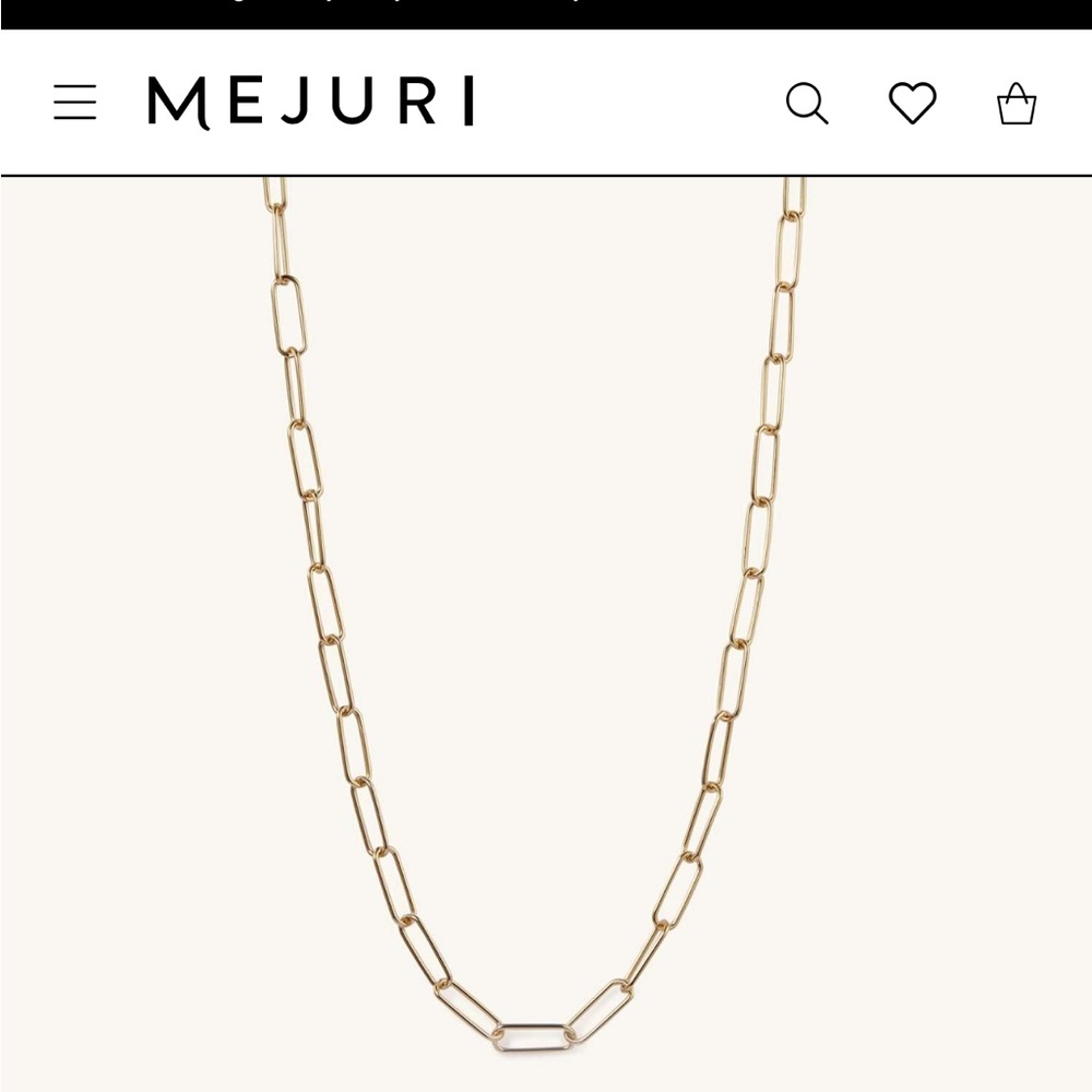Mejuri gold vermeil chain necklace.